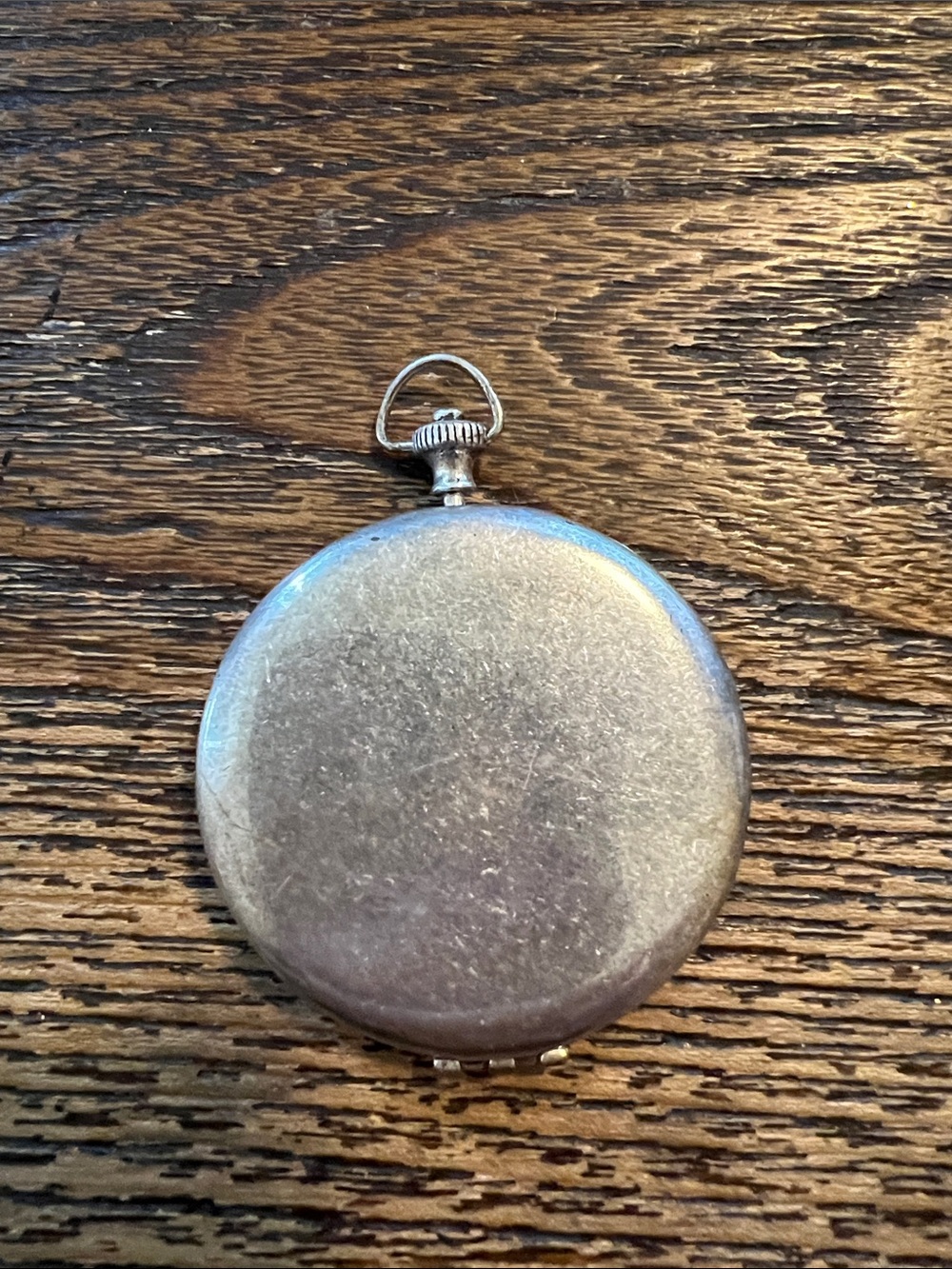 Antique Silver hinged locket pendant